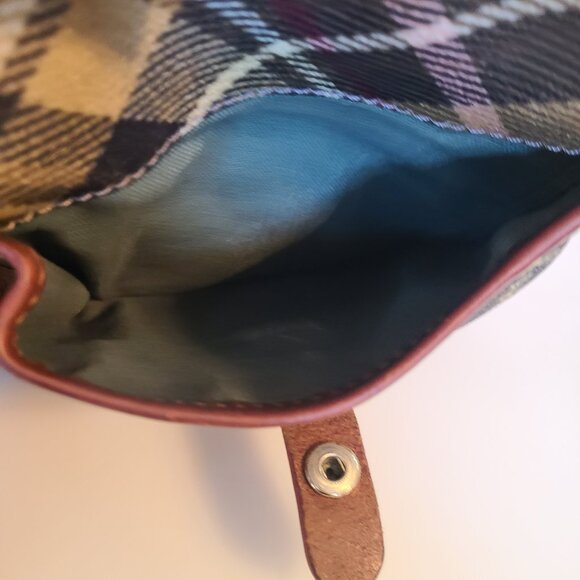 Dooney and Bourke Plaid Coated Canvas Bag w/ Adjustable Shoulder Strap - Picture 16 of 16